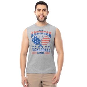 Way to Celebrate 🎉Men's 4th of July 🎆 Pickleball Champ 🏆Graphic Muscle 💪Tank